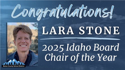  Lara Stone is the 2025 Idaho Board Chair of the Year!
